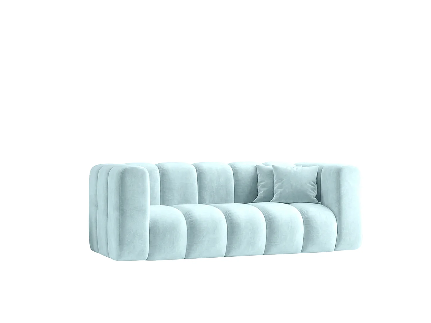 Sofa modułowa 2-osobowa, tkanina welwet Riviera, Baby blue, GRAND