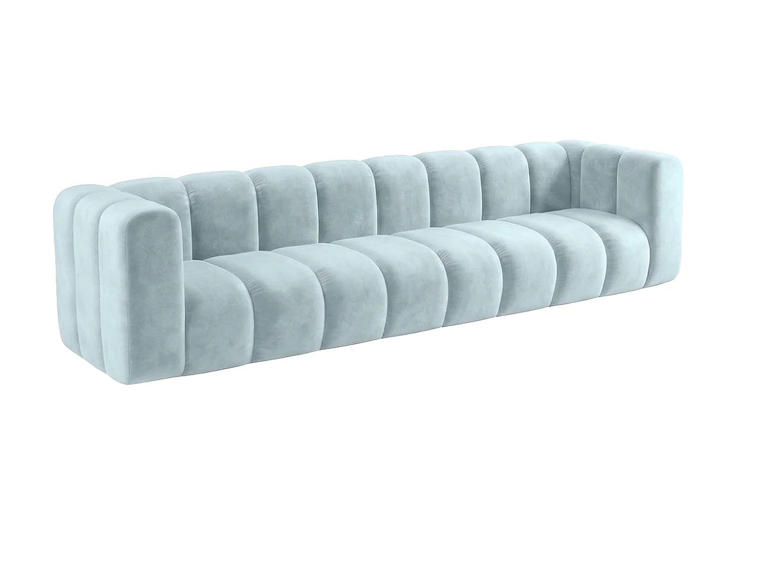 Sofa modułowa 4-osobowa, tkanina welwet Riviera, Baby blue, GRAND