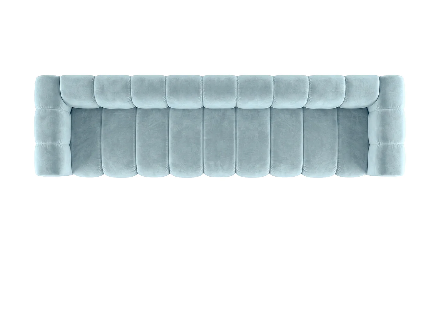 Sofa modułowa 5-osobowa, tkanina welwet Riviera, Baby blue, GRAND