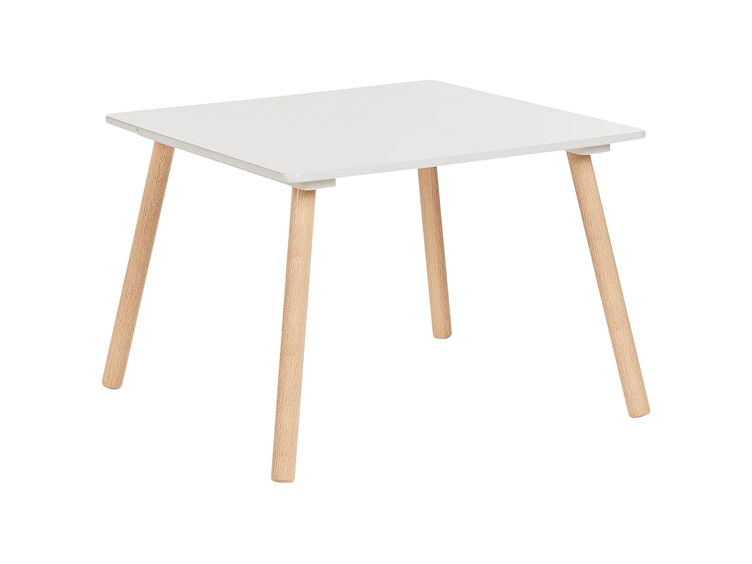 Conjunto de mesa y 2 sillas infantiles madera clara y blanco WRINGLEY