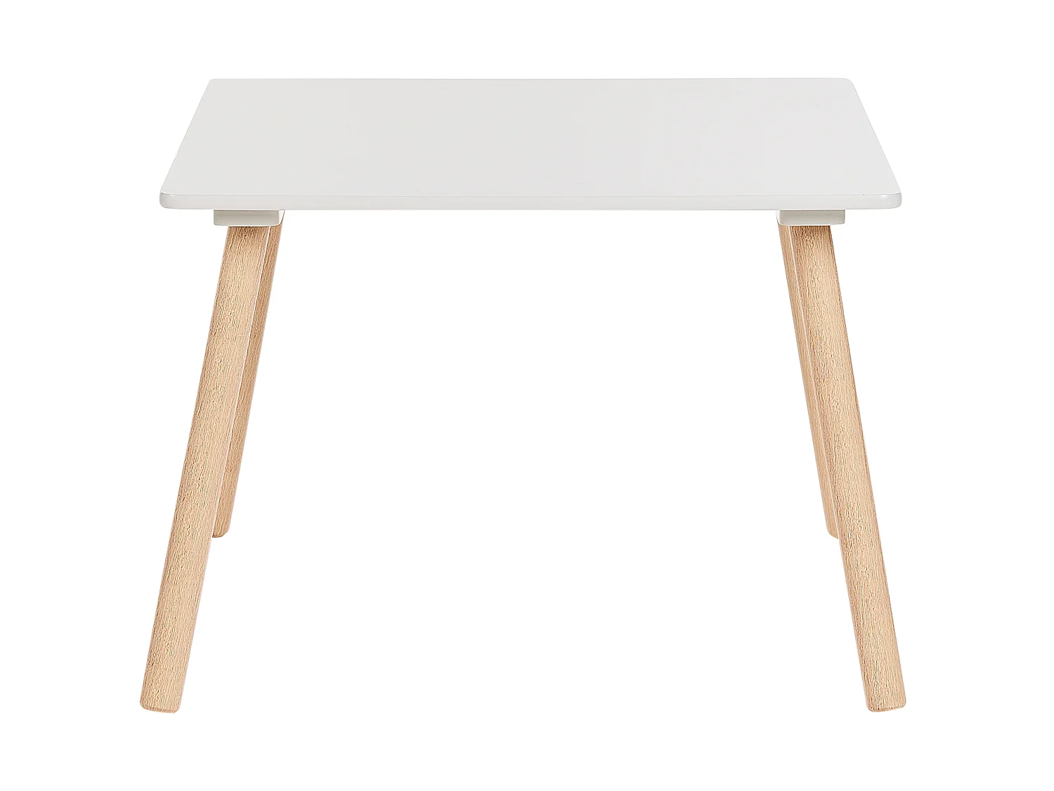 Conjunto de mesa y 2 sillas infantiles madera clara y blanco WRINGLEY