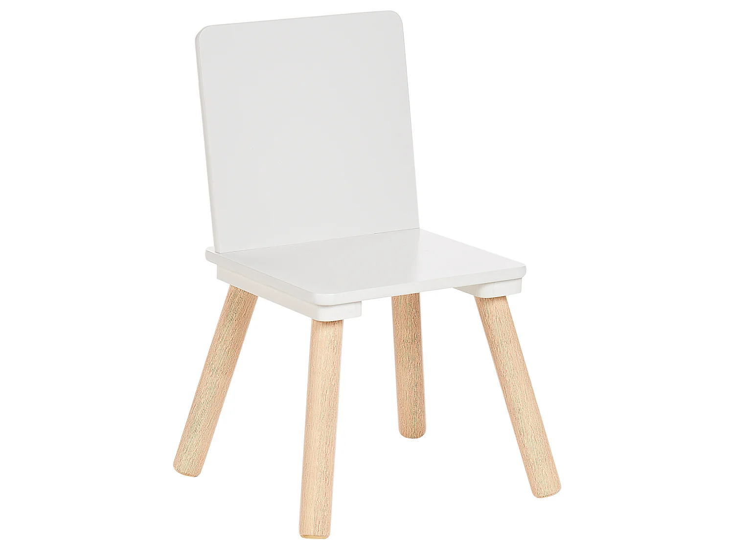 Conjunto de mesa y 2 sillas infantiles madera clara y blanco WRINGLEY