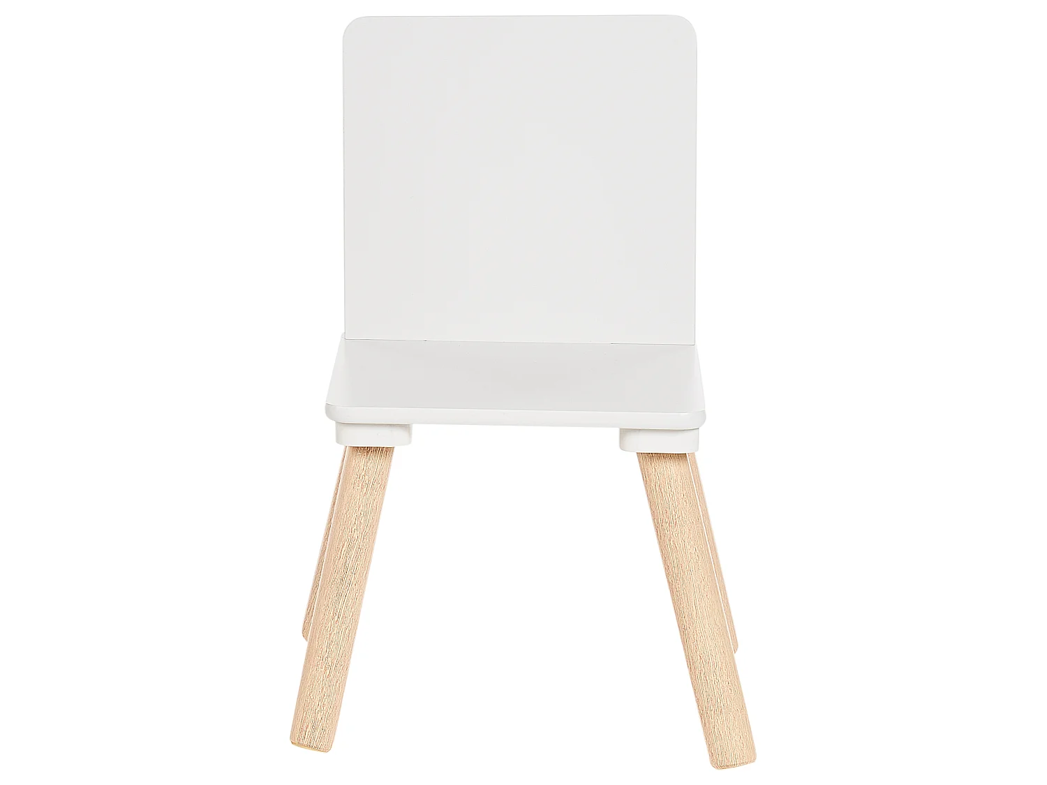 Conjunto de mesa y 2 sillas infantiles madera clara y blanco WRINGLEY