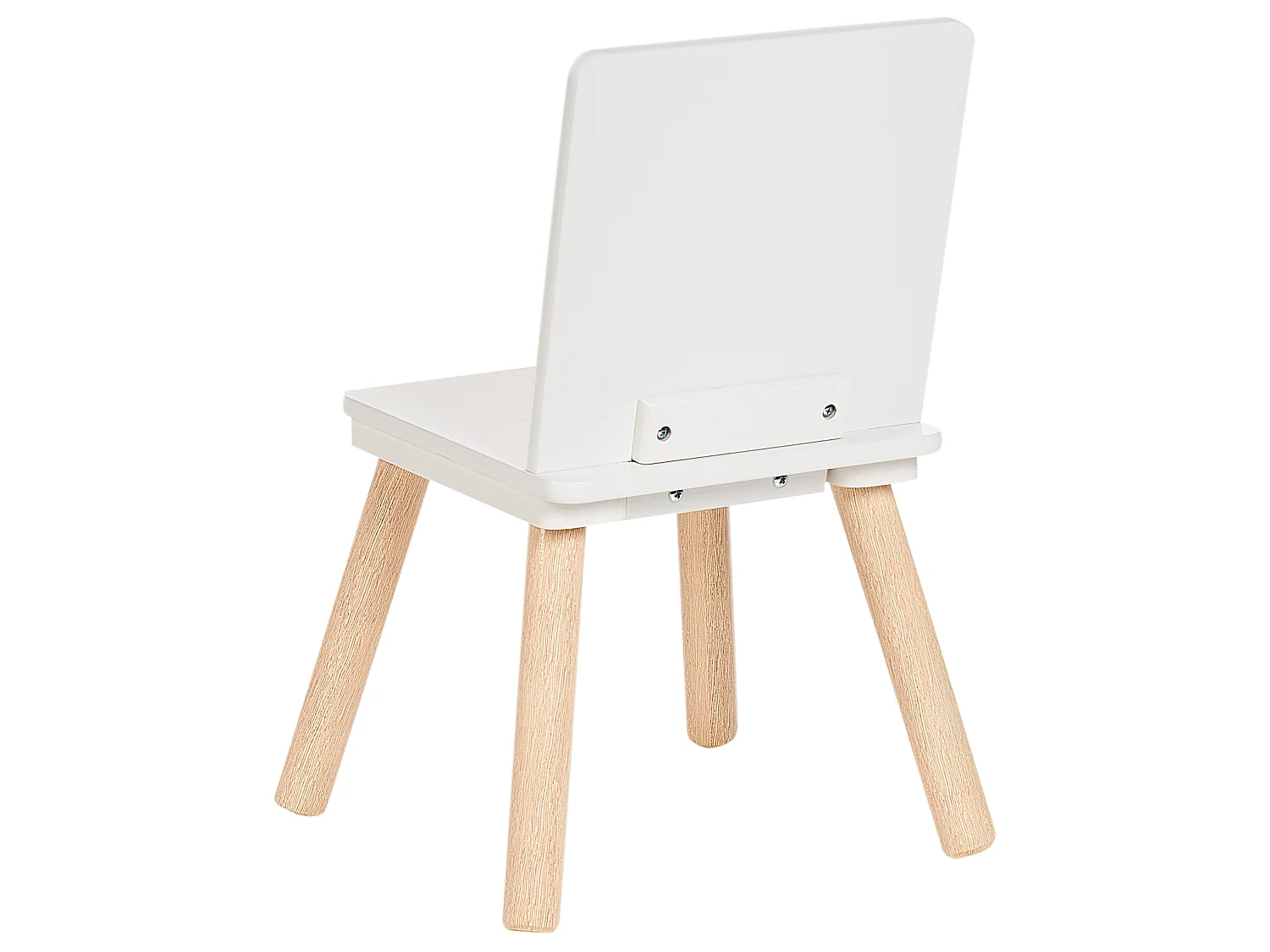 Conjunto de mesa y 2 sillas infantiles madera clara y blanco WRINGLEY