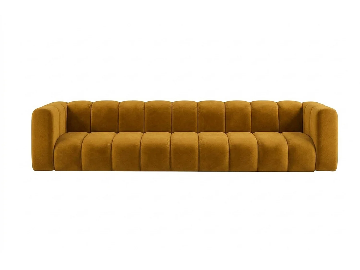 Sofa modułowa 5-osobowa, tkanina welwet Riviera, Musztardowy, GRAND