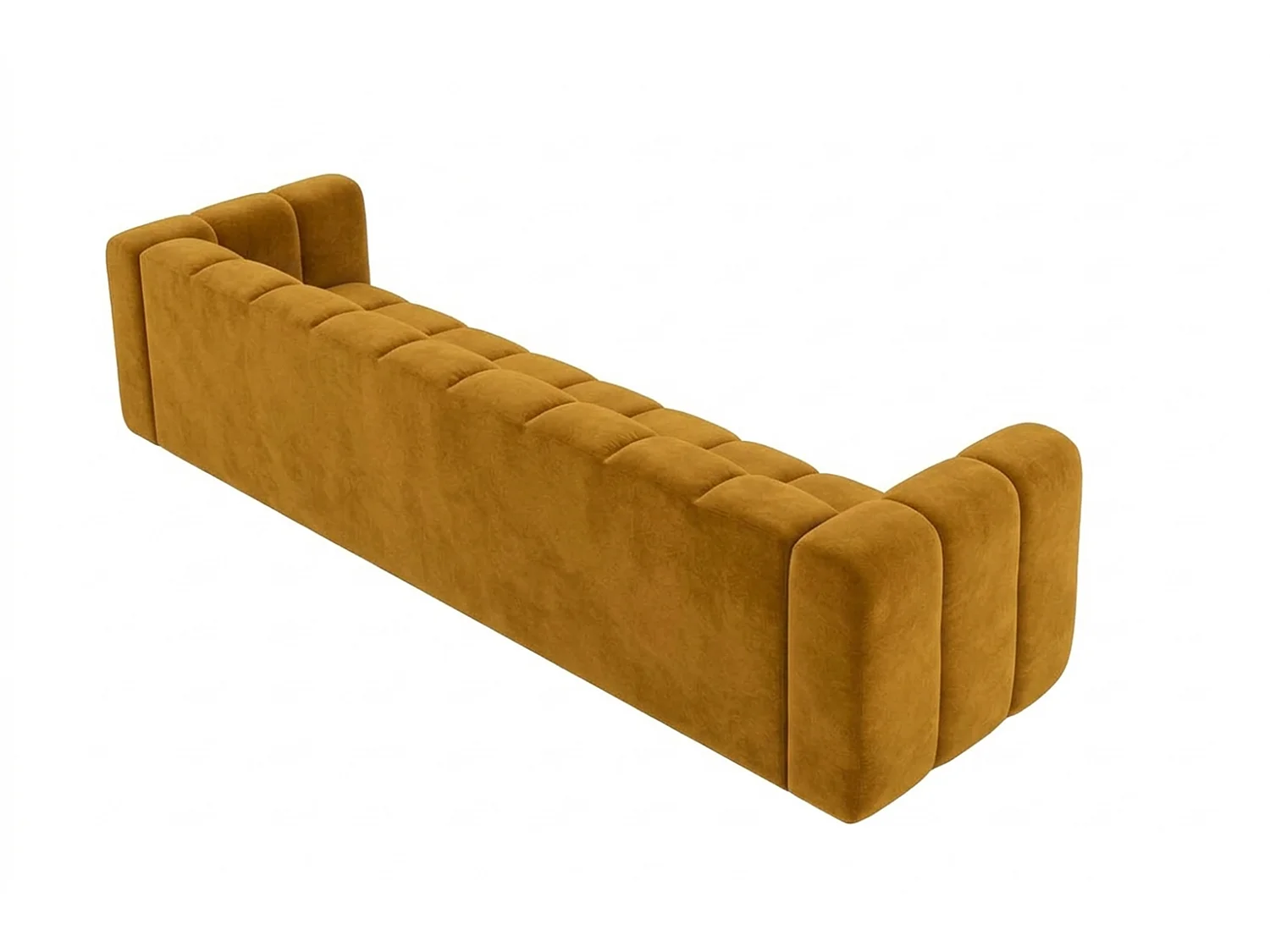 Sofa modułowa 5-osobowa, tkanina welwet Riviera, Musztardowy, GRAND