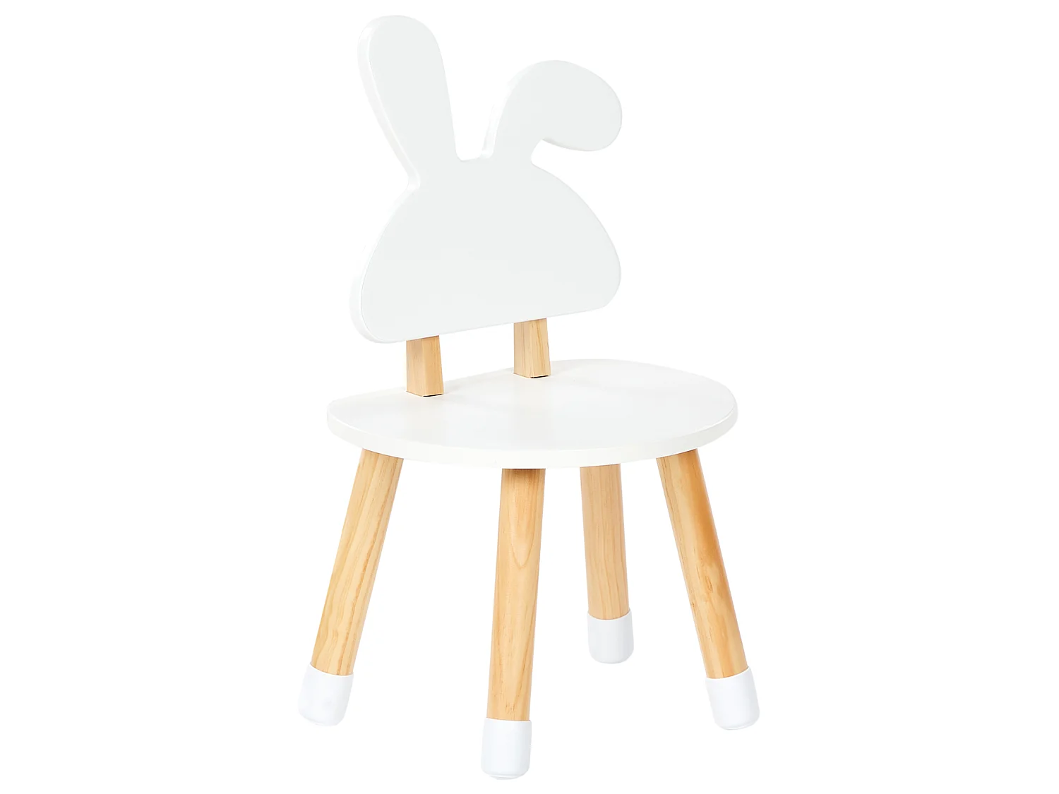 Kindertafel met stoelen lichthout/wit ROBIN