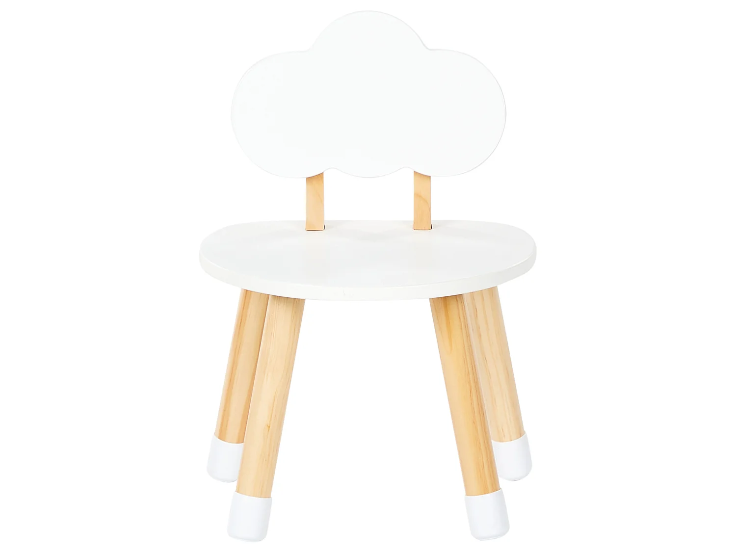Kindertafel met stoelen lichthout/wit ROBIN