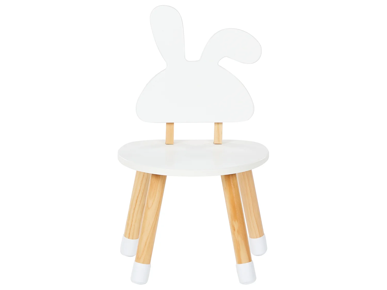 Kindertafel met stoelen lichthout/wit ROBIN