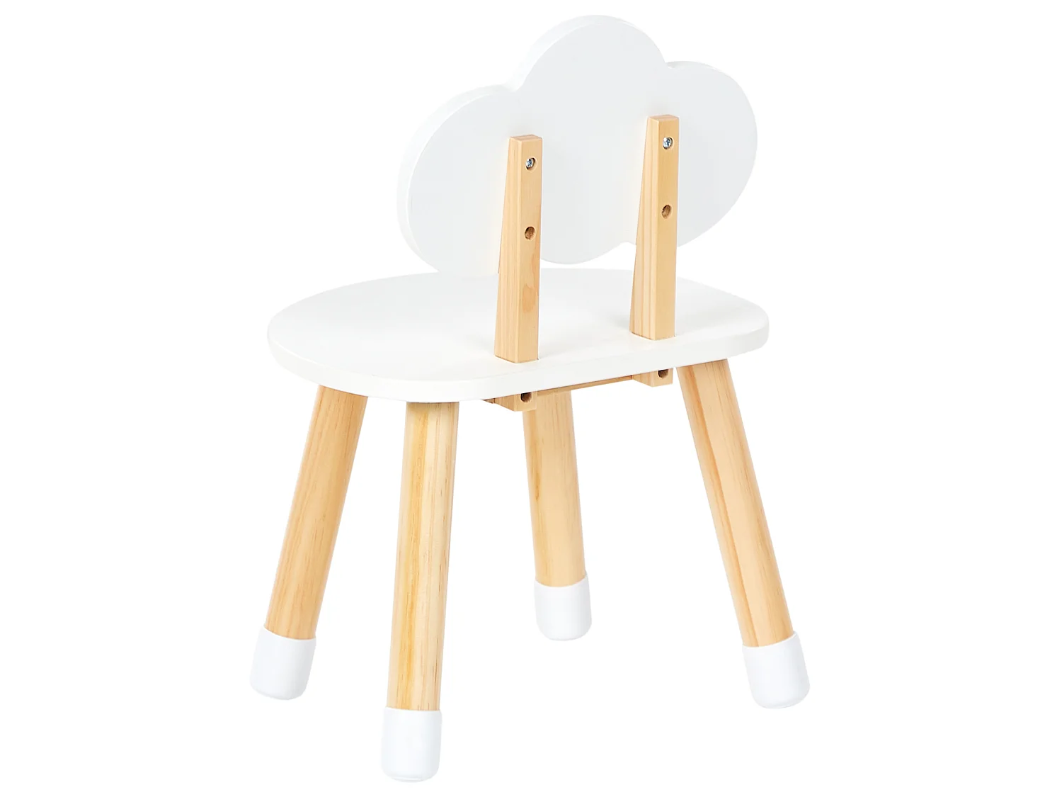 Kindertafel met stoelen lichthout/wit ROBIN