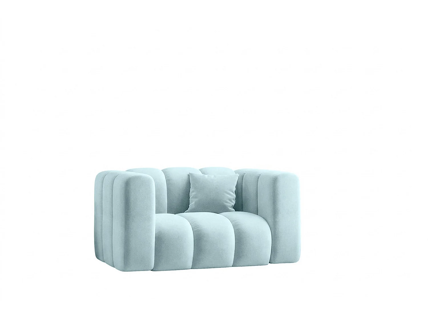 Modulaire fauteuil, fluwelen stof Riviera, Babyblauw, GRAND