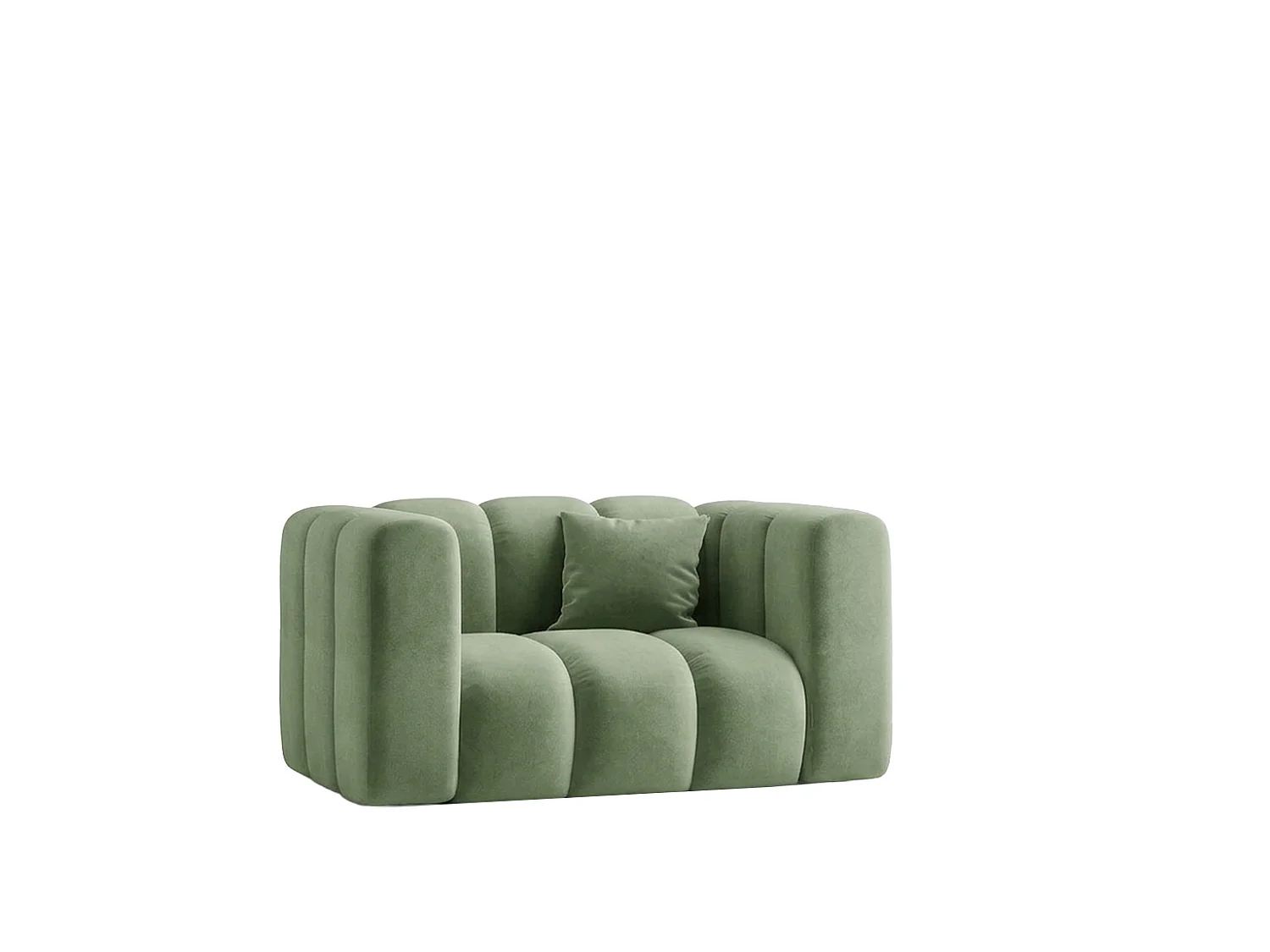 Modulaire fauteuil, fluwelen stof Riviera, Olijfgroen, GRAND