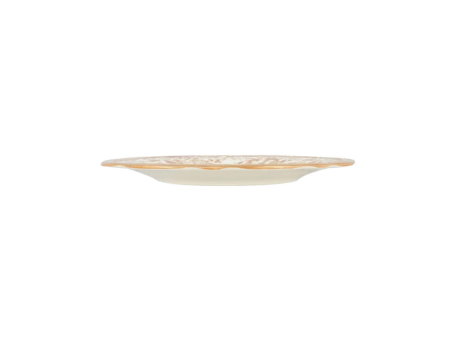 Novastyl - Lot 6 Assiettes Plates Faustine 26cm En Grès Miel