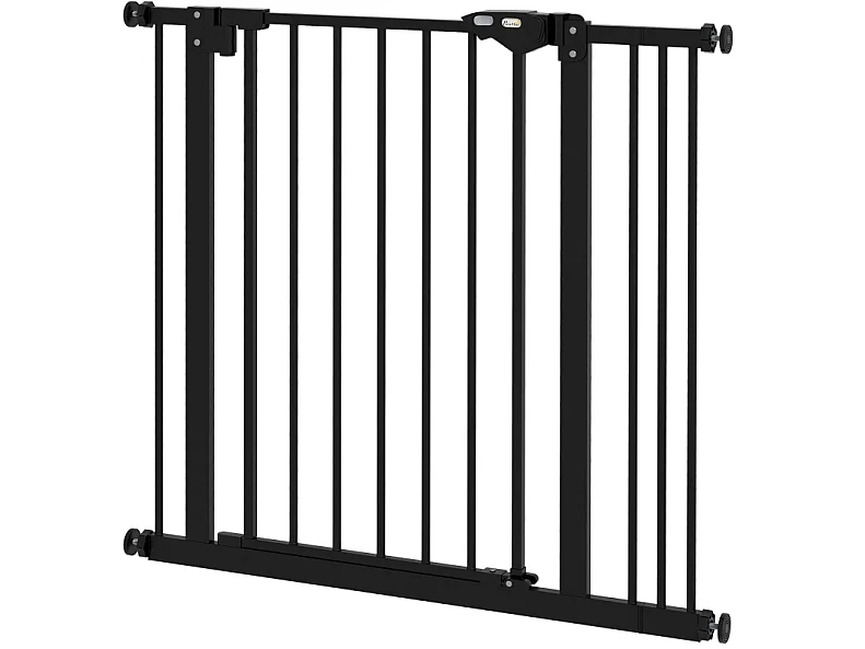Sicherheitsgitter für Hunde aus Metall, schwarz, Breite 74 bis 87 cm verstellbar