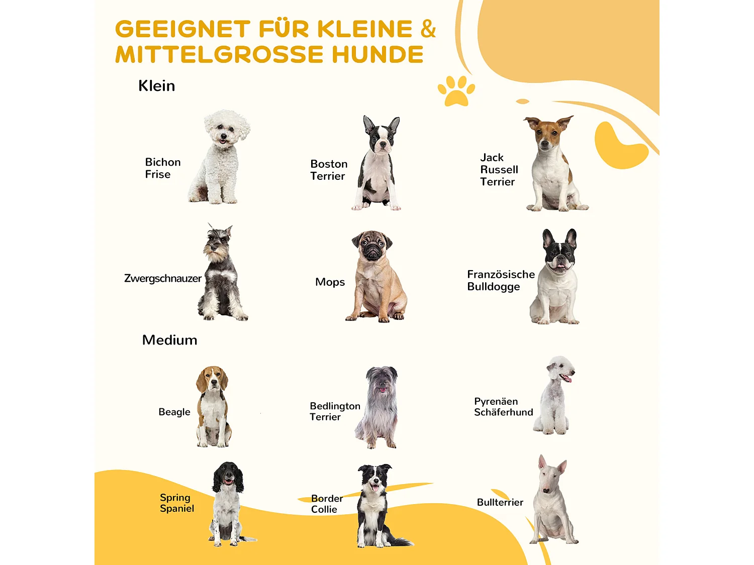 Faltbares Hundegitter mit 3 Paneelen aus Kiefernholz und Metall, braun, 185 x 36 x 71 cm