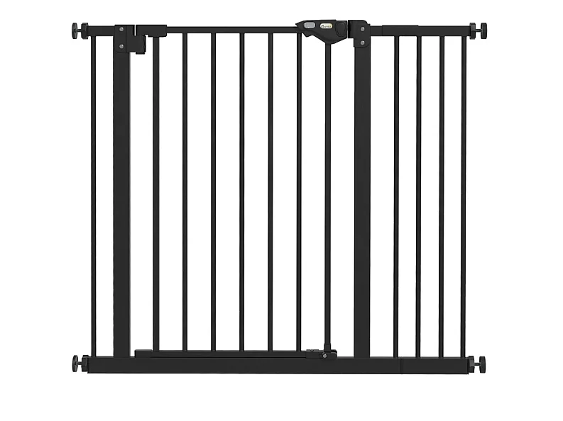 Sicherheitsgitter für Hunde aus Metall und Kunststoff, Breite 74 bis 80 oder 87 bis 94 cm verstellbar, schwarz