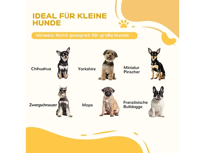 Faltbares Hundegitter mit 5 Paneelen aus Massivholz und MDF, weiß, 254,5 x 61 cm