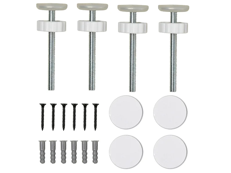 Verstellbares Sicherheitsgitter für Hunde, 75 bis 115 cm, ABS weiß, ohne Bohren, Höhe 76 cm