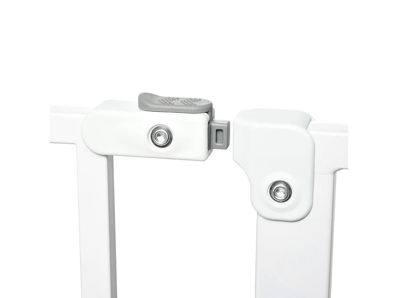 Verstellbares Sicherheitsgitter für Hunde, 75 bis 115 cm, ABS weiß, ohne Bohren, Höhe 76 cm