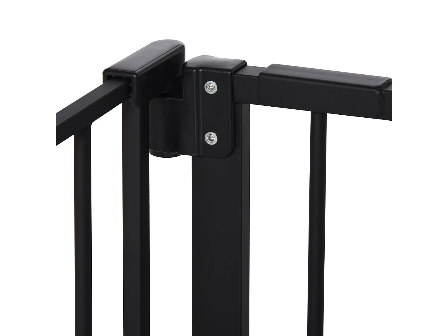Sicherheitsgitter für Hunde aus Metall, schwarz, ohne Bohren, Höhe 76,2 cm