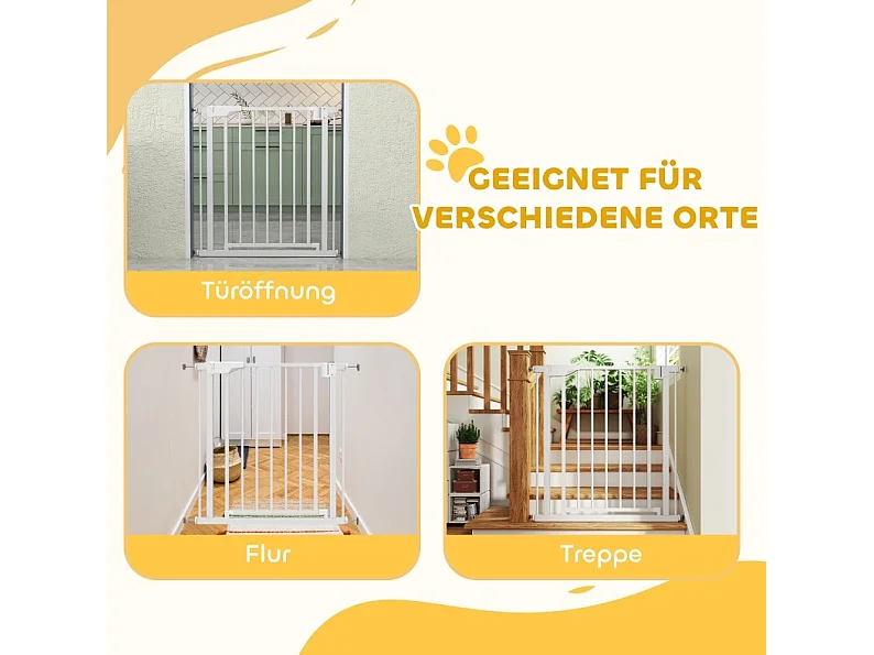 Sicherheitsgitter ohne Bohren aus weißem Kohlenstoffstahl für Öffnungen von 76 bis 82 cm