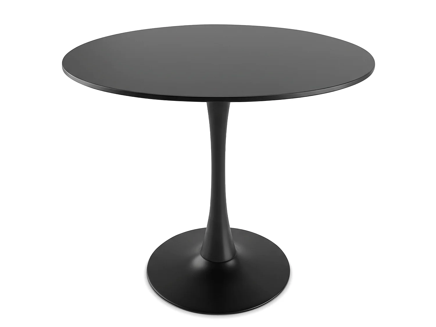 Tavolo rotondo 100 cm, tavolo da pranzo tondo nero – Omar