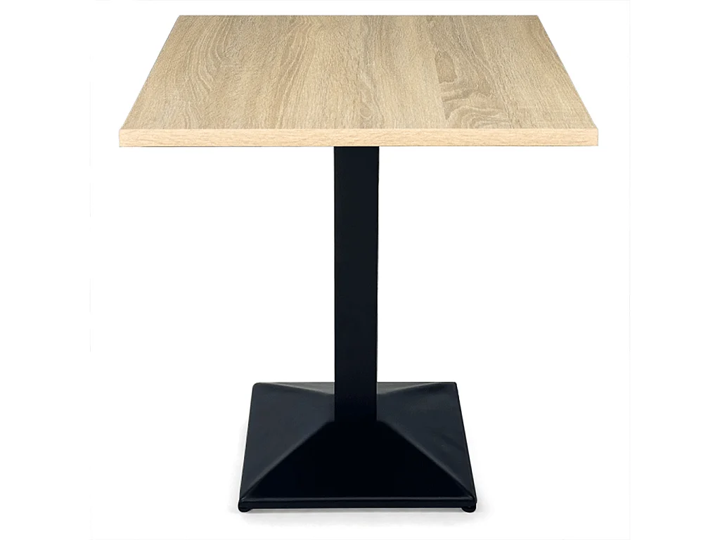 Tavolo quadrato 80×80 stile industriale con top in legno naturale – Clint