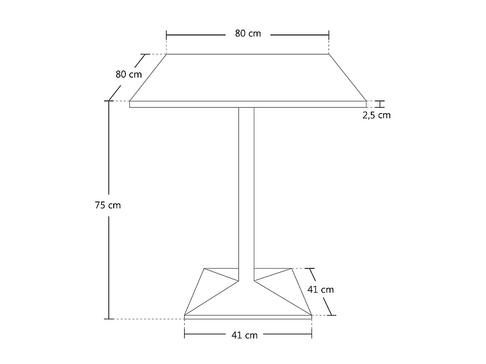 Tavolo quadrato 80×80 stile industriale con top in legno naturale – Clint