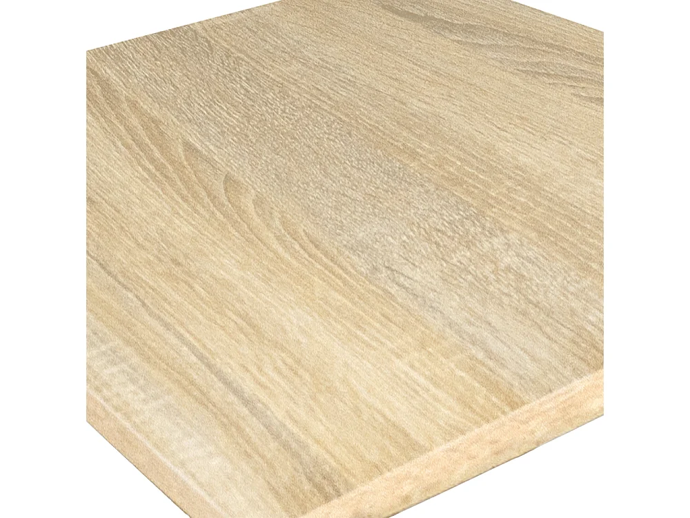 Tavolo quadrato 80×80 stile industriale con top in legno naturale – Clint