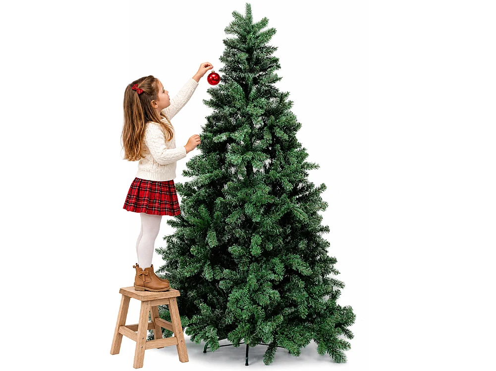 Albero di Natale Canada 180 cm Verde Decorazione Addobbo Natalizia Foltissima