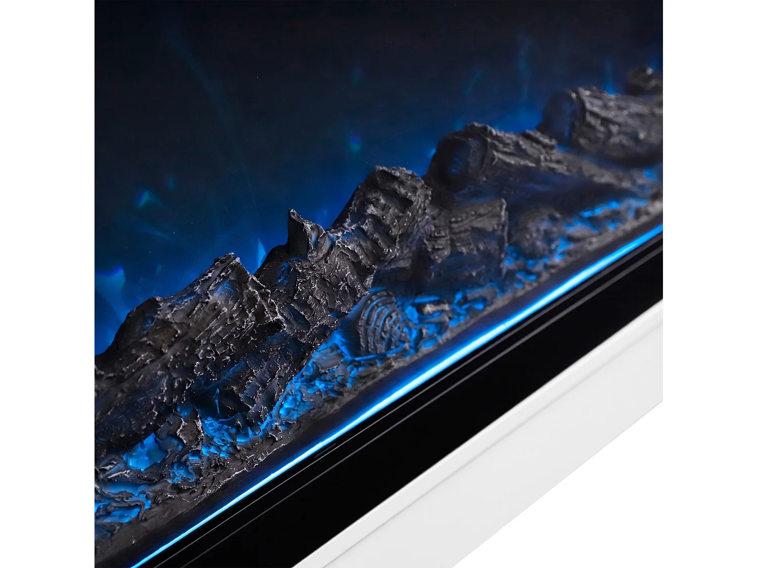 Meuble TV avec Cheminée Électrique Chauffante - LED RGB - 178 x 33 x 81 cm