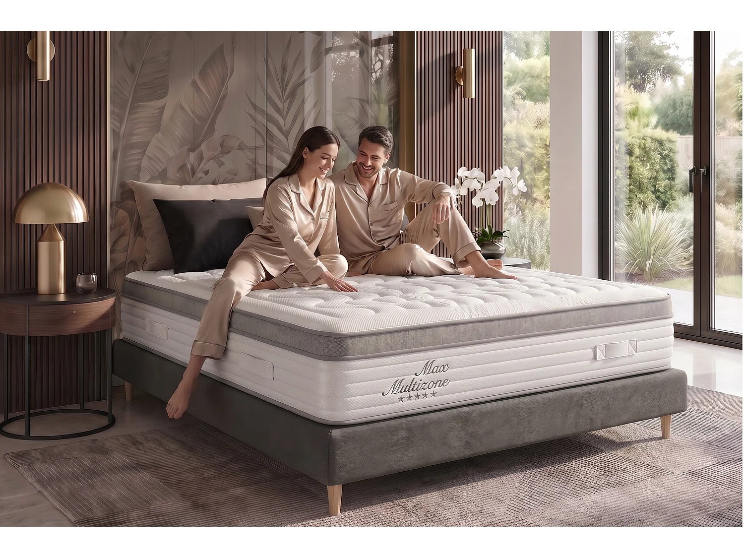 Materasso viscoelastico Grand Max Multizone - 180X200 cm - Moonia