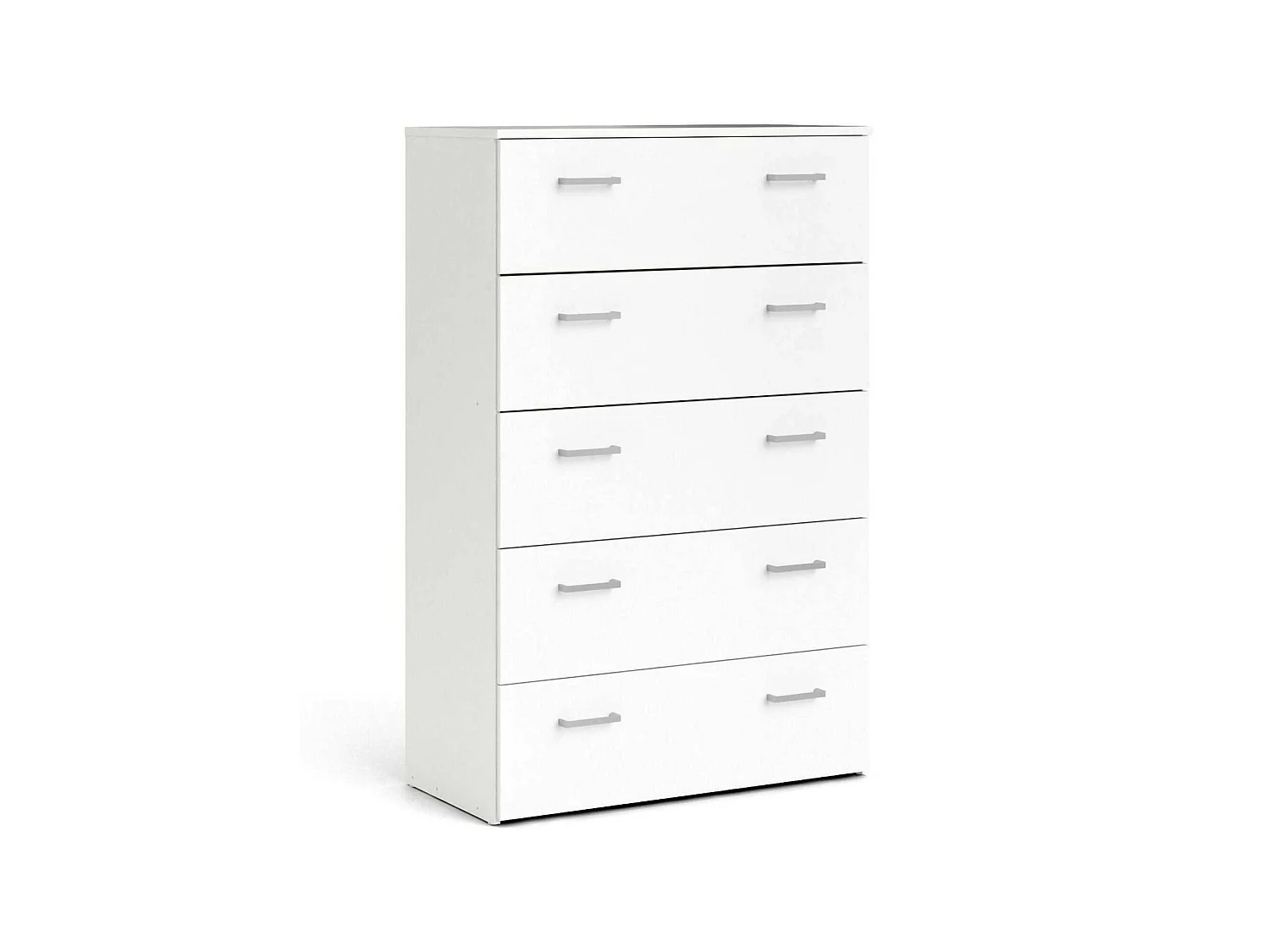 Commode Driner, Commode polyvalente, Commode de chambre, Meuble avec tiroirs, 74x36 h114 cm, Blanc