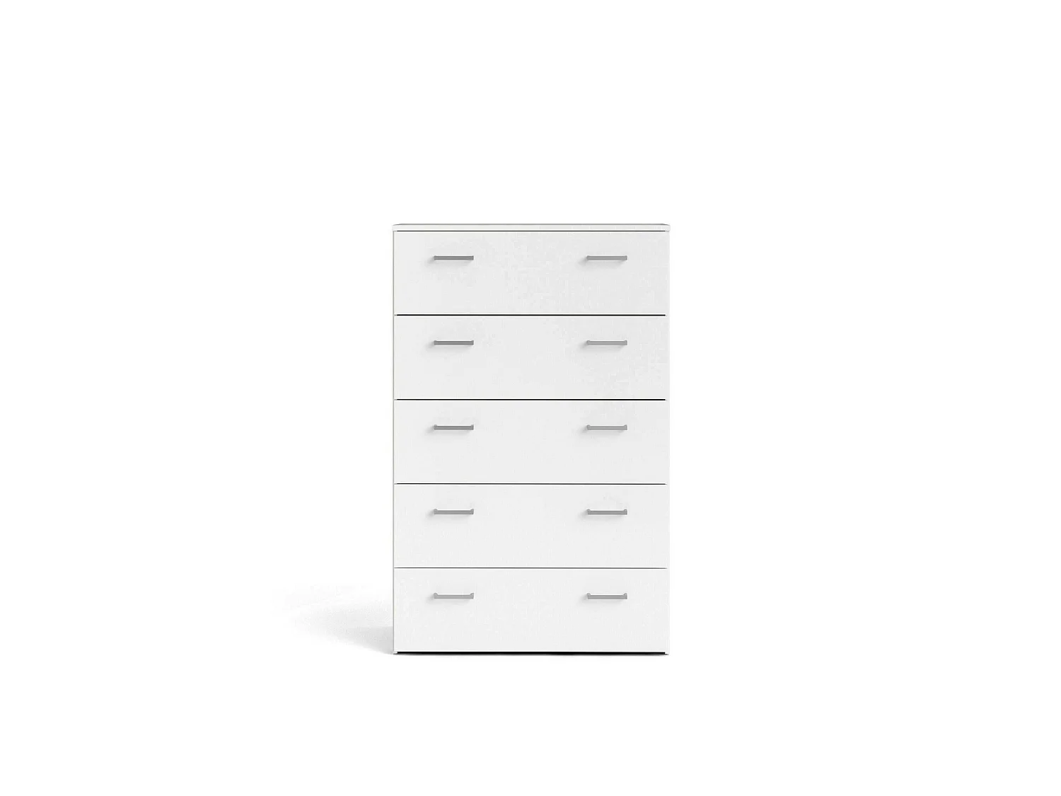 Commode Driner, Commode polyvalente, Commode de chambre, Meuble avec tiroirs, 74x36 h114 cm, Blanc