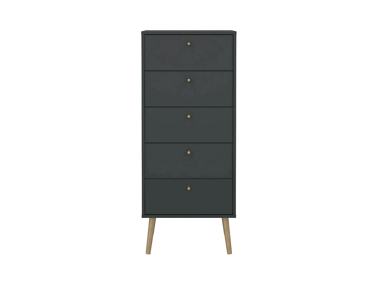 Cajonera Driv, Cómoda multiusos, Cómoda de dormitorio, Gabinete con cajones, 50x39 h120 cm, Gris