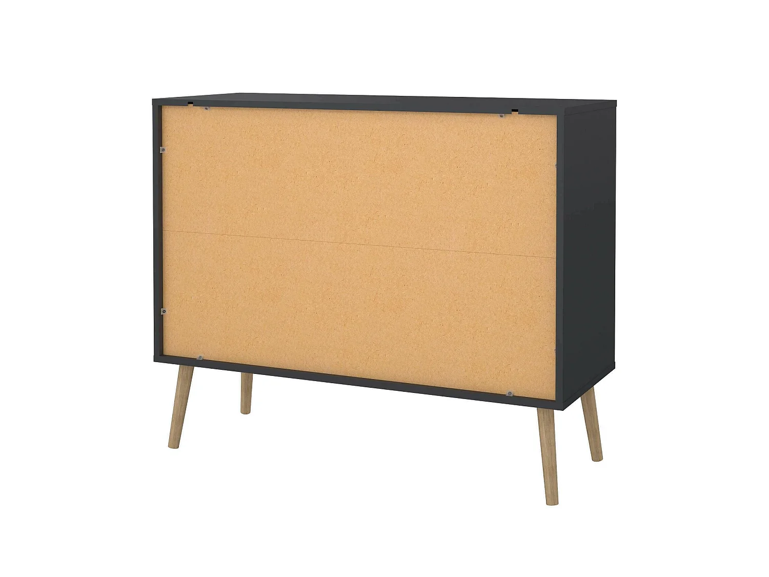 Cajonera Dromol, Cómoda multiusos, Cómoda de dormitorio, Gabinete con cajones, 99x39 h82 cm, Gris