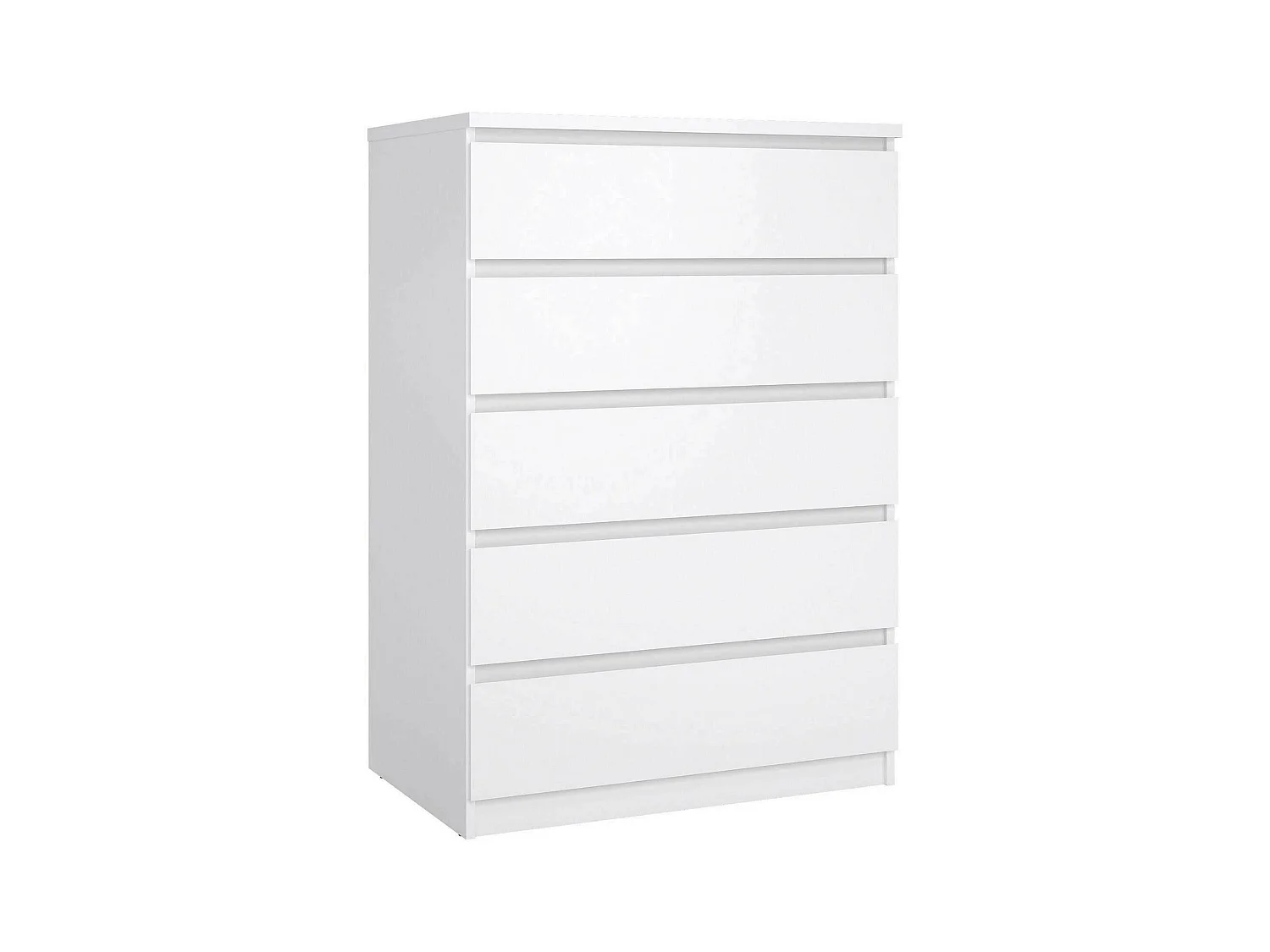 Commode Drivalt, Commode polyvalente, Commode de chambre, Meuble avec tiroirs, 77x50 h111 cm, Blanc