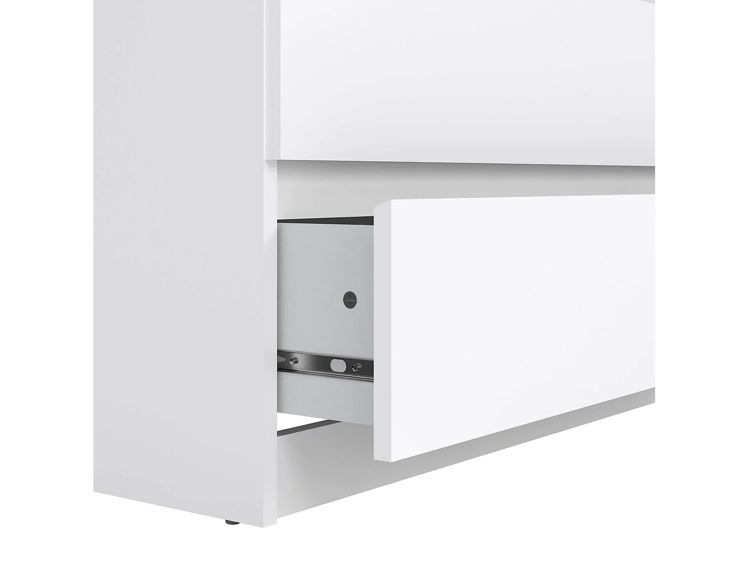 Commode Drivalt, Commode polyvalente, Commode de chambre, Meuble avec tiroirs, 77x50 h111 cm, Blanc