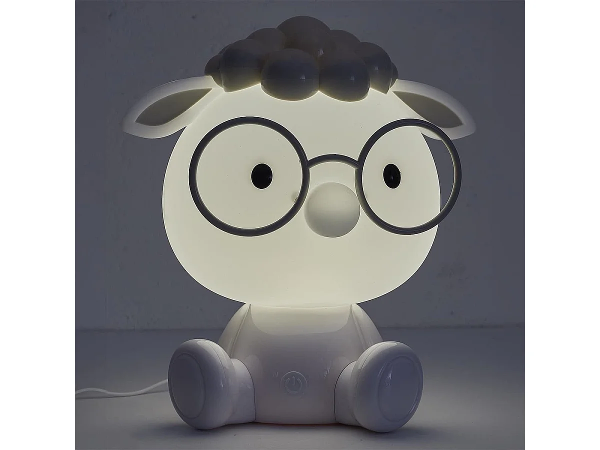 Lampe-veilleuse en forme de mouton a pour enfant avec 3 intensités de lumière blanche
