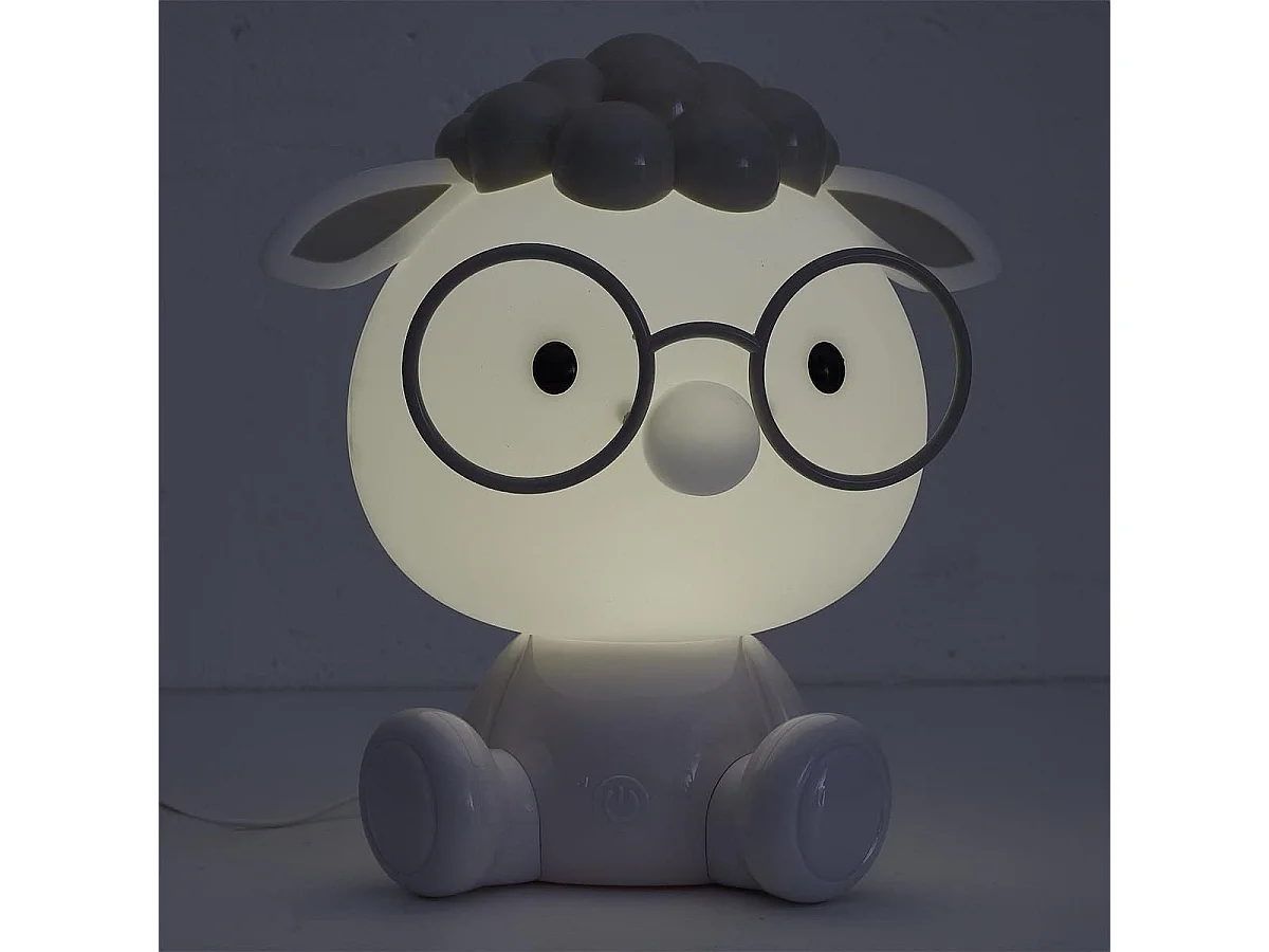 Lampe-veilleuse en forme de mouton a pour enfant avec 3 intensités de lumière blanche