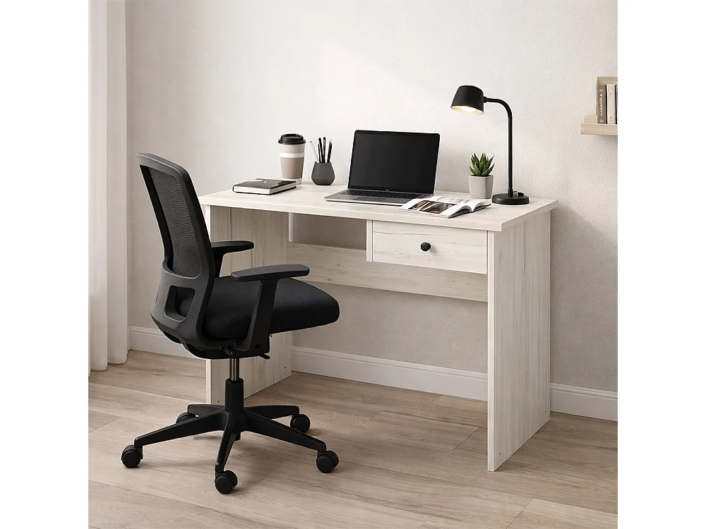 Scrivania moderna 100x75 cm con cassetto bianco legno SCG8
