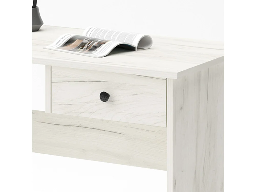 Scrivania moderna 100x75 cm con cassetto bianco legno SCG8