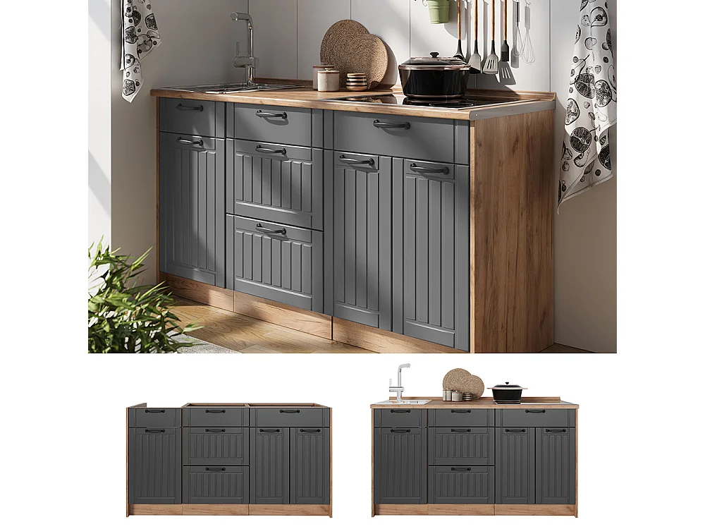 Blok kuchenny ciemnoszary 150x60x82 fame-line
