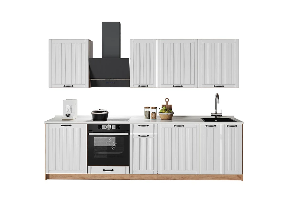 Kök vitt hus på landet/goldkraft ek 280x60x82 fame-line
