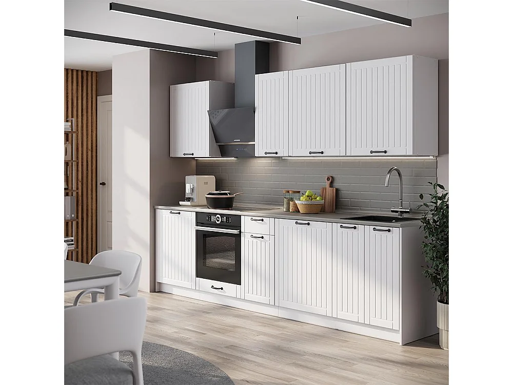 Kök vitt hus på landet/vit 280x60x82 fame-line