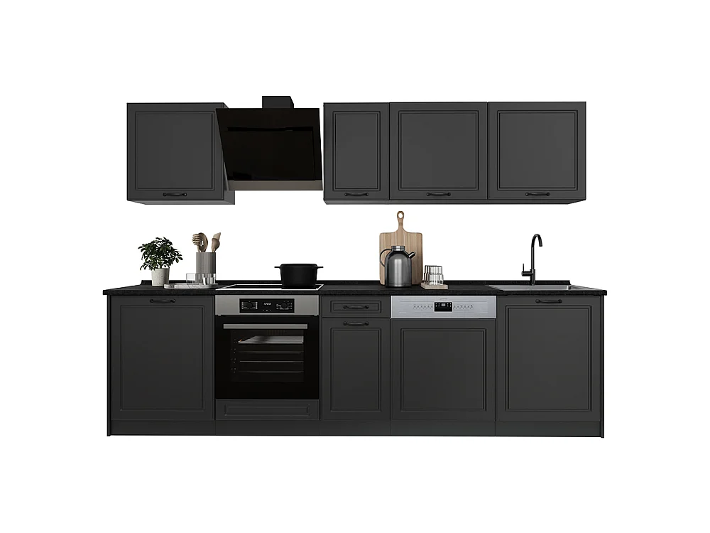 Zabudowa kuchenna antracyt wiejski/antracyt 280x60x206.8 r-line