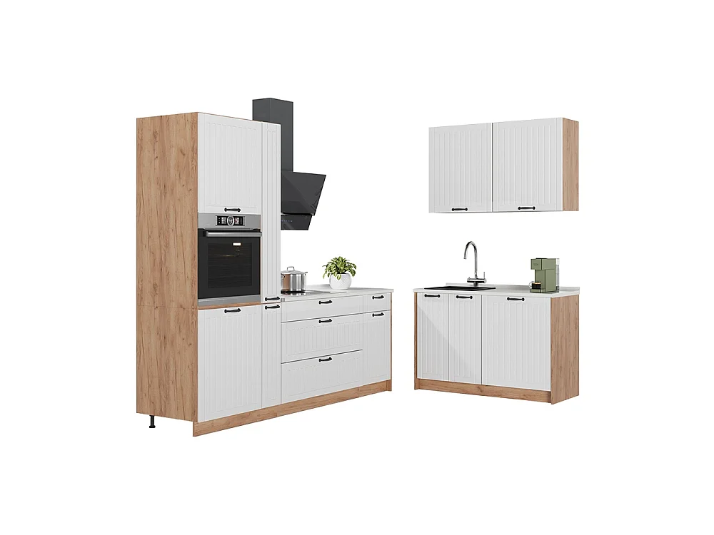 Kök vitt hus på landet/goldkraft ek 220x60x206.8 fame-line