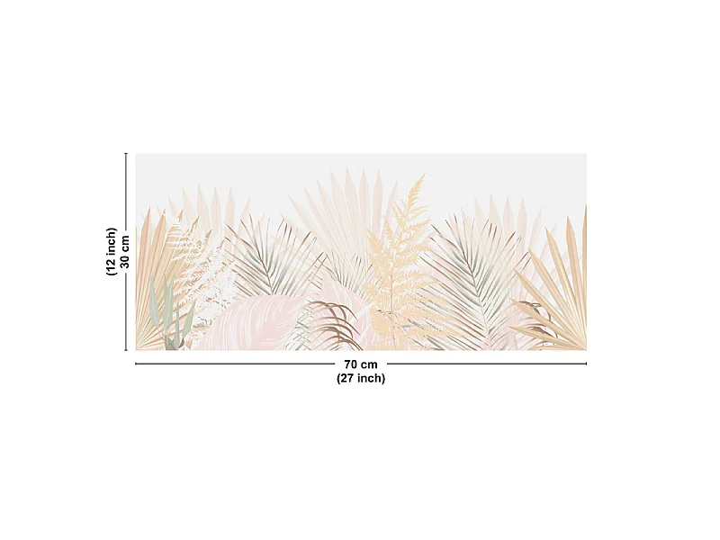 Pack aluminium : 2 panneaux muraux de douche + 1 crédence de salle de bain - Motif végétal beige, rosé et vert - Modèle Gaïa