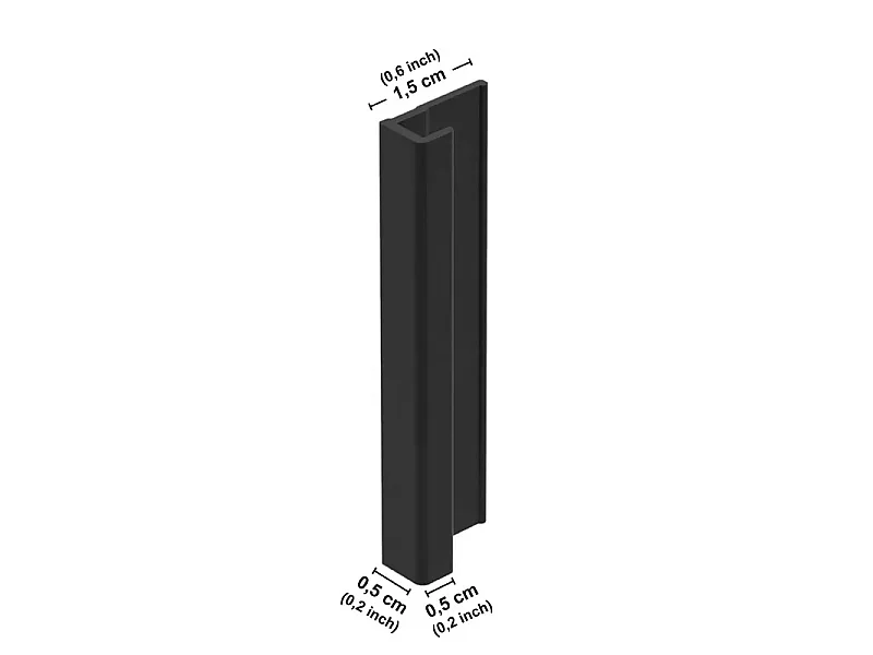 Pack aluminium : 2 panneaux muraux de douche + 1 crédence de salle de bain - Effet tasseaux de bois naturel marron et noir - Modèle Japandi