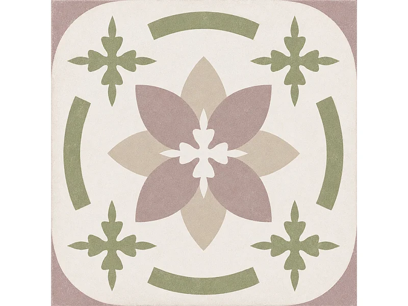 Panneau mural douche PVC - Lot de 2 : 90 et 120 x 220 cm + profilés blancs - Effet carreaux de ciment rose - Dahlia